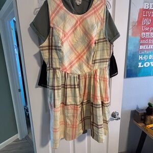 Anthropologie Multicolor Plaid Mini Dress